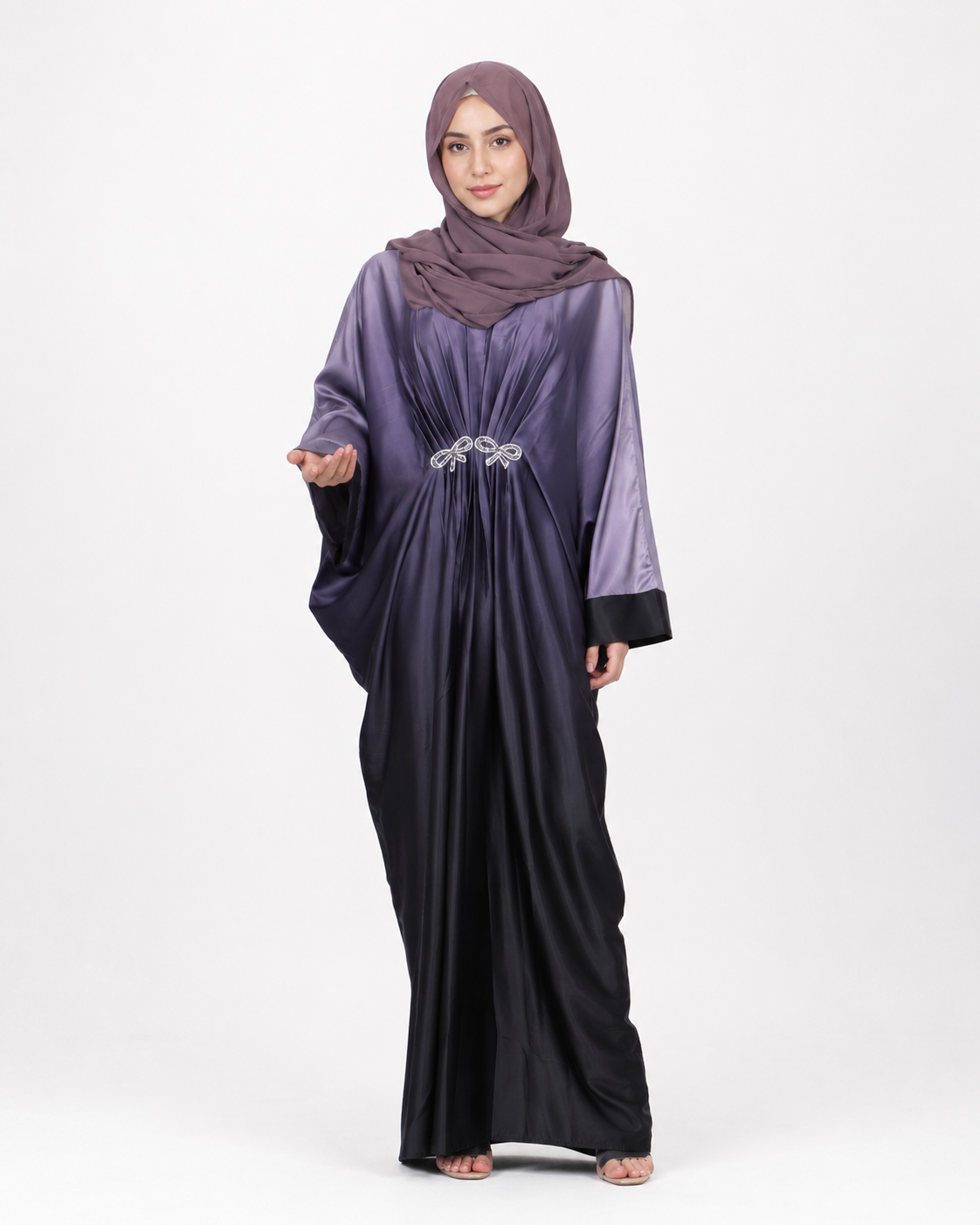 Purple Ombre Batwing Kaftaan Abaya